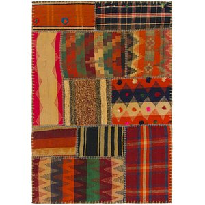 2' 10 x 4' 2 Kilim Patchwork Rug