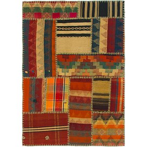 3' x 4' 2 Kilim Patchwork Rug