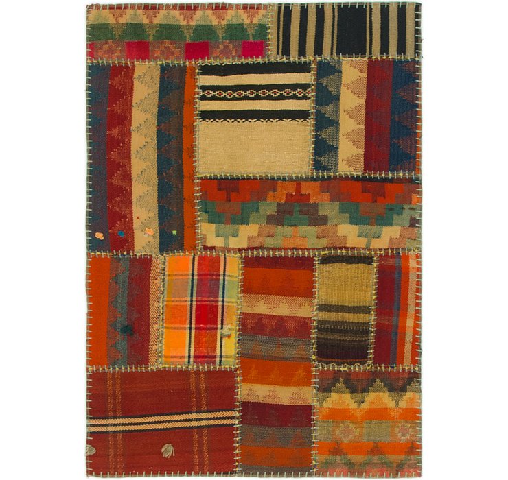 3' x 4' 2 Kilim Patchwork Rug
