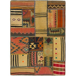 3' x 4' Kilim Patchwork Rug