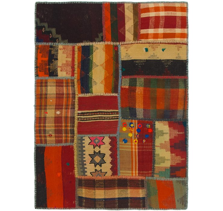 2' 10 x 4' Kilim Patchwork Rug