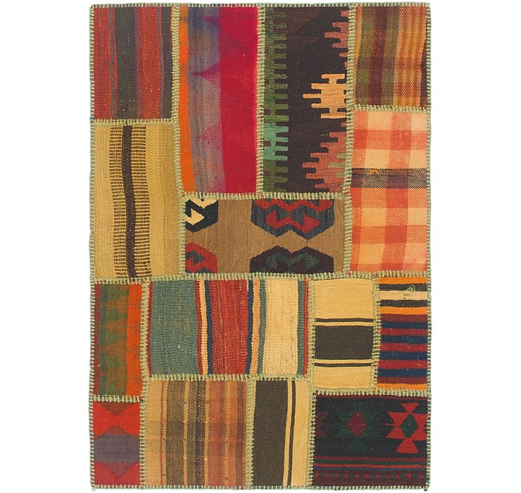 2' 8 x 4' Kilim Patchwork Rug