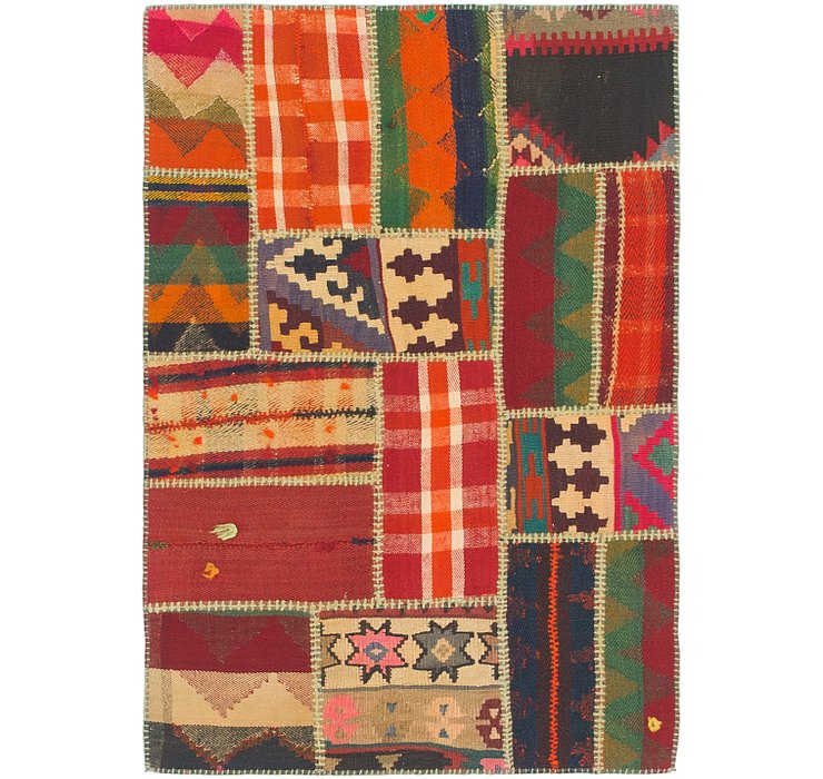 2' 10 x 4' 2 Kilim Patchwork Rug