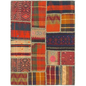 Unique Loom 2' 10 x 3' 10 Kilim Patchwork Rug