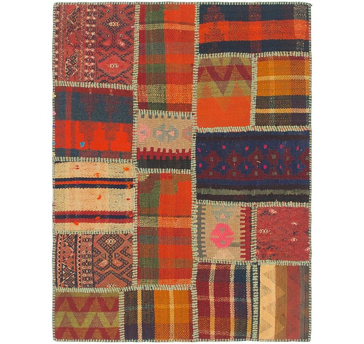 2' 10 x 3' 10 Kilim Patchwork Rug