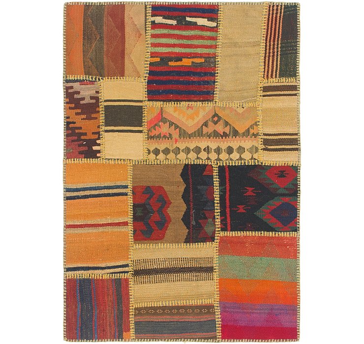 2' 8 x 4' Kilim Patchwork Rug