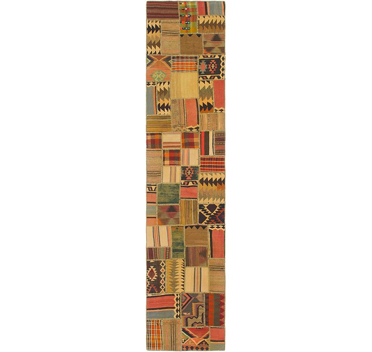 2' 10 x 13' 6 Kilim Patchwork Runner ...