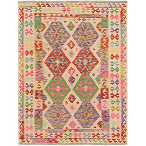 4' 9 x 6' 6 Kilim Maymana Rug