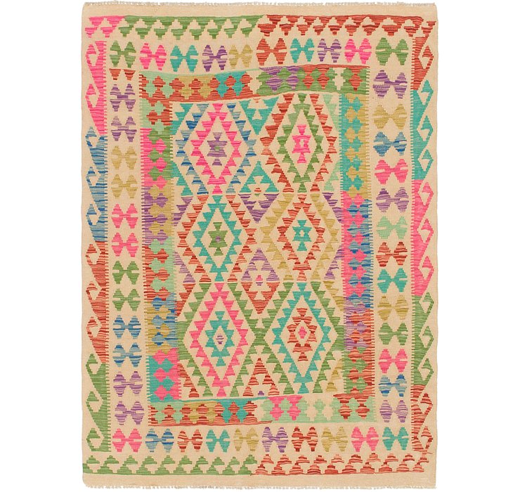 4' 2 x 5' 9 Kilim Maymana Rug