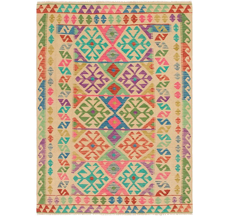 4' 9 x 6' 7 Kilim Maymana Rug