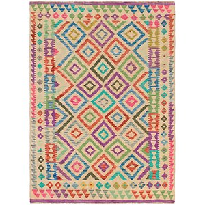 4' 8 x 6' 6 Kilim Maymana Rug