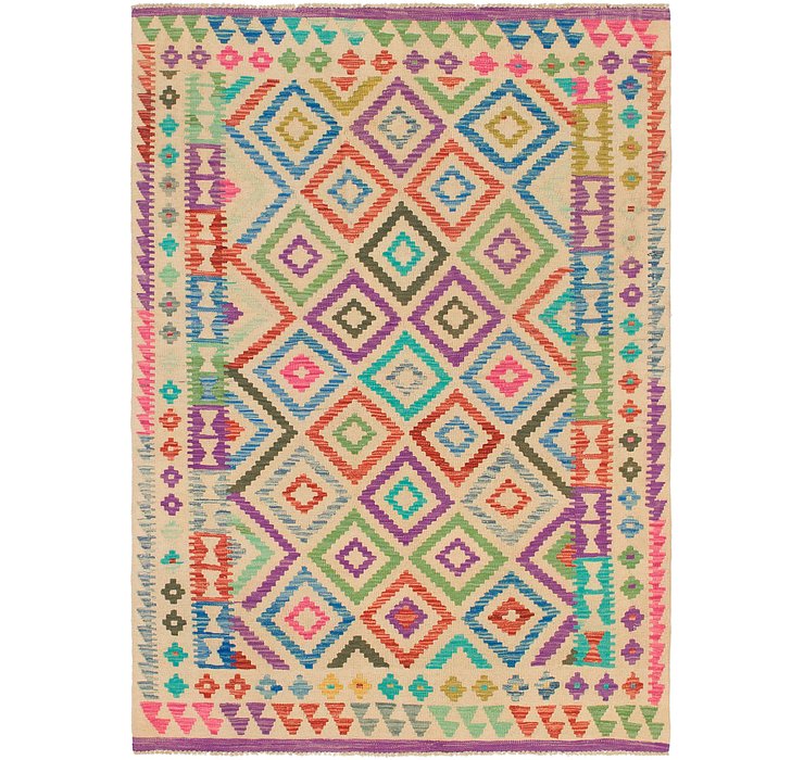 4' 8 x 6' 6 Kilim Maymana Rug