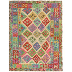 4' 9 x 6' 4 Kilim Maymana Rug