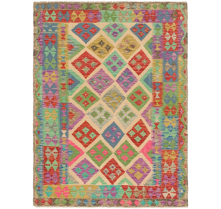 4' 9 x 6' 4 Kilim Maymana Rug