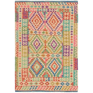4' 9 x 6' 10 Kilim Maymana Rug