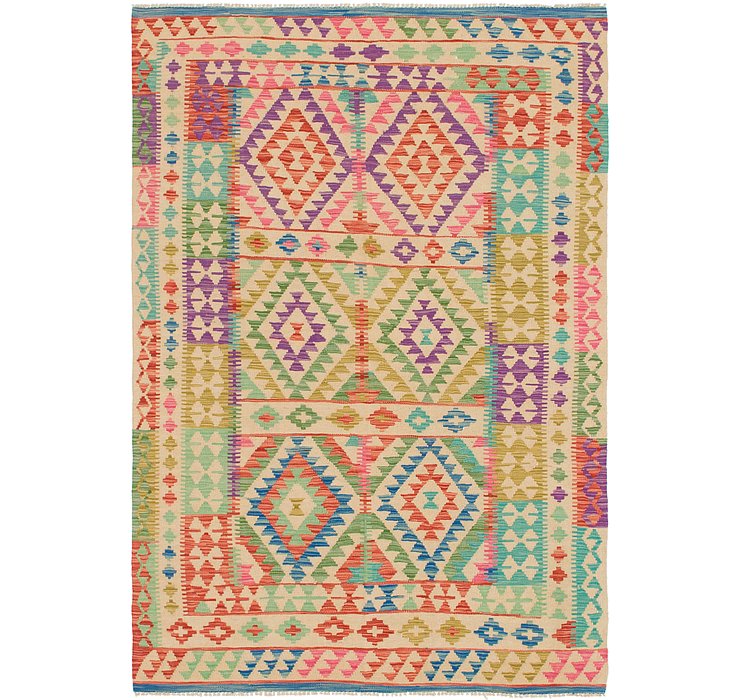 4' 9 x 6' 10 Kilim Maymana Rug