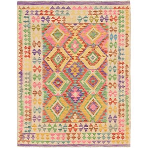 4' 10 x 6' 4 Kilim Maymana Rug