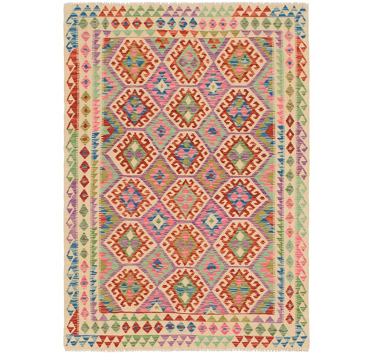 4' 3 x 6' Kilim Maymana Rug