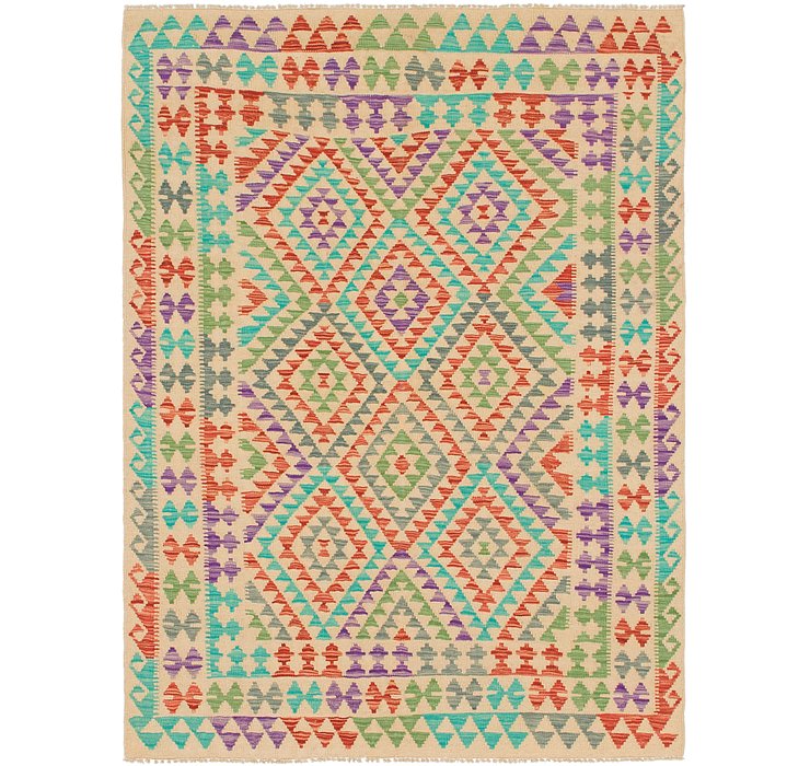 4' 10 x 6' 4 Kilim Maymana Rug