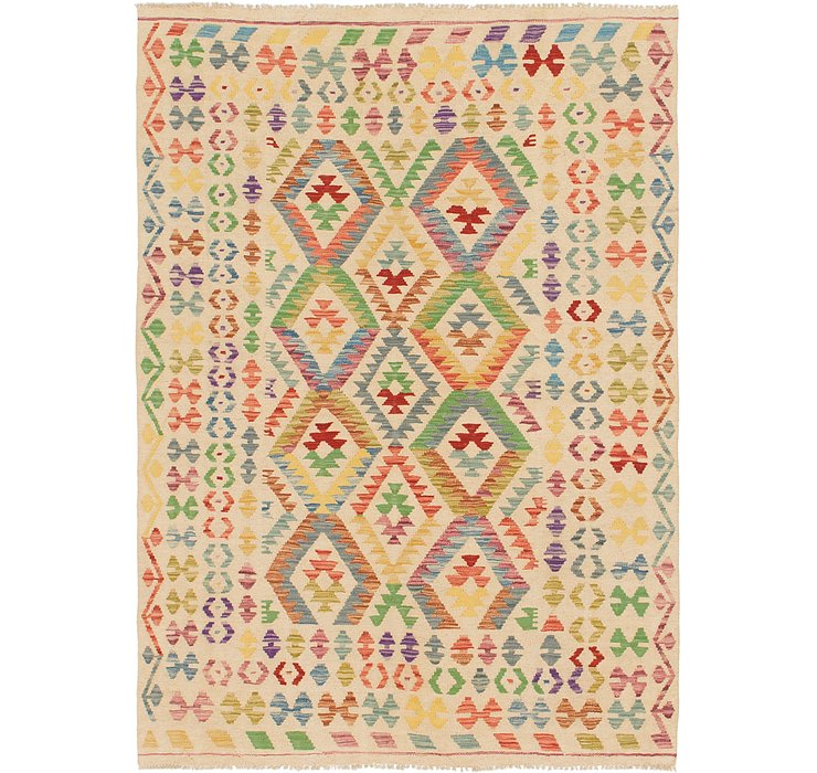4' 8 x 6' 6 Kilim Maymana Rug