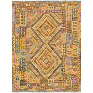 Unique Loom 5' x 6' 7 Kilim Maymana Rug