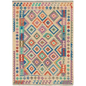 4' 9 x 6' 5 Kilim Maymana Rug