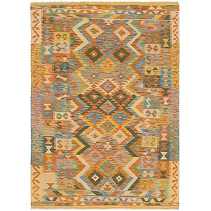 Unique Loom 4' 7 x 6' 5 Kilim Maymana Rug