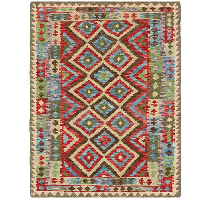 4' 9 x 6' 2 Kilim Maymana Rug