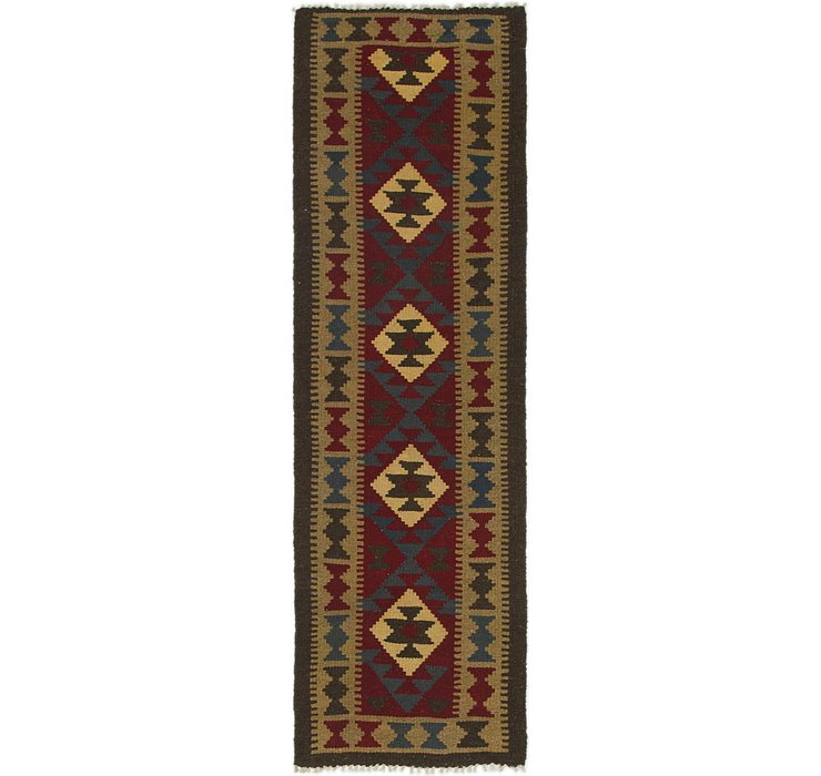 2' x 6' 4 Kilim Maymana Runner Rug