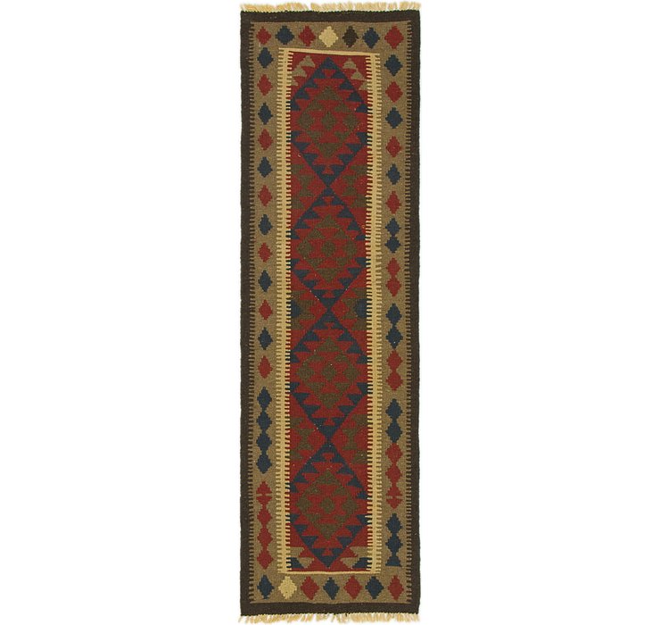 2' x 6' 4 Kilim Maymana Runner Rug