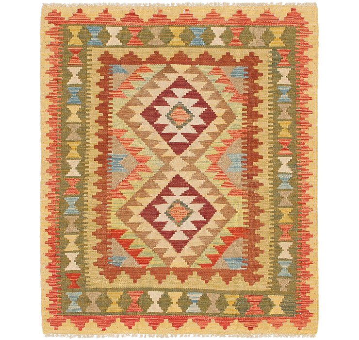 3' 2 x 3' 10 Kilim Maymana Square Rug