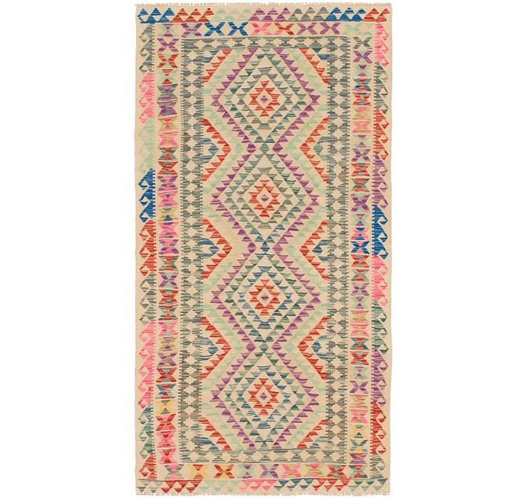 3' 4 x 6' 3 Kilim Maymana Runner Rug