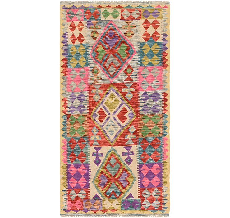 3' 2 x 6' 6 Kilim Maymana Runner Rug