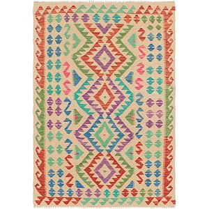 3' 8 x 5' 9 Kilim Maymana Rug
