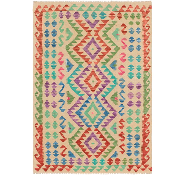 3' 8 x 5' 9 Kilim Maymana Rug