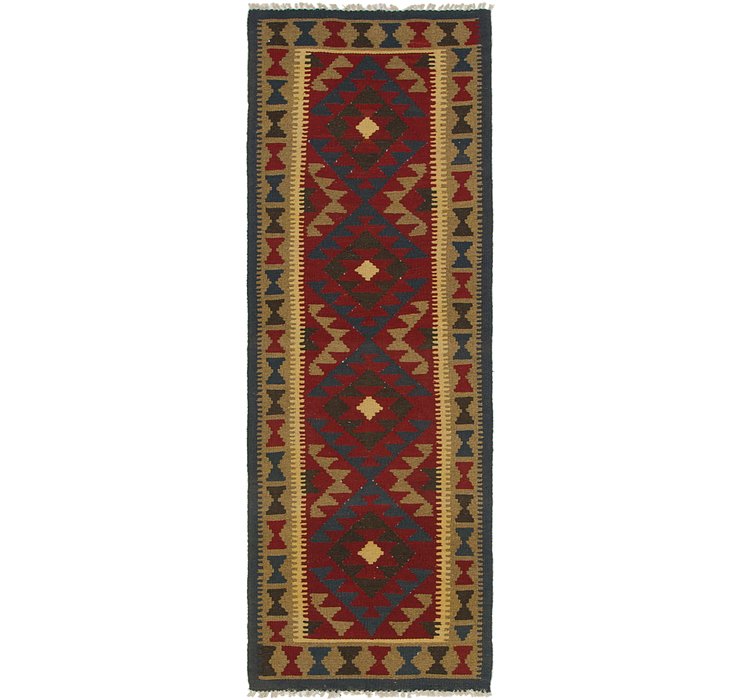 2' 2 x 6' 10 Kilim Maymana Runner Rug