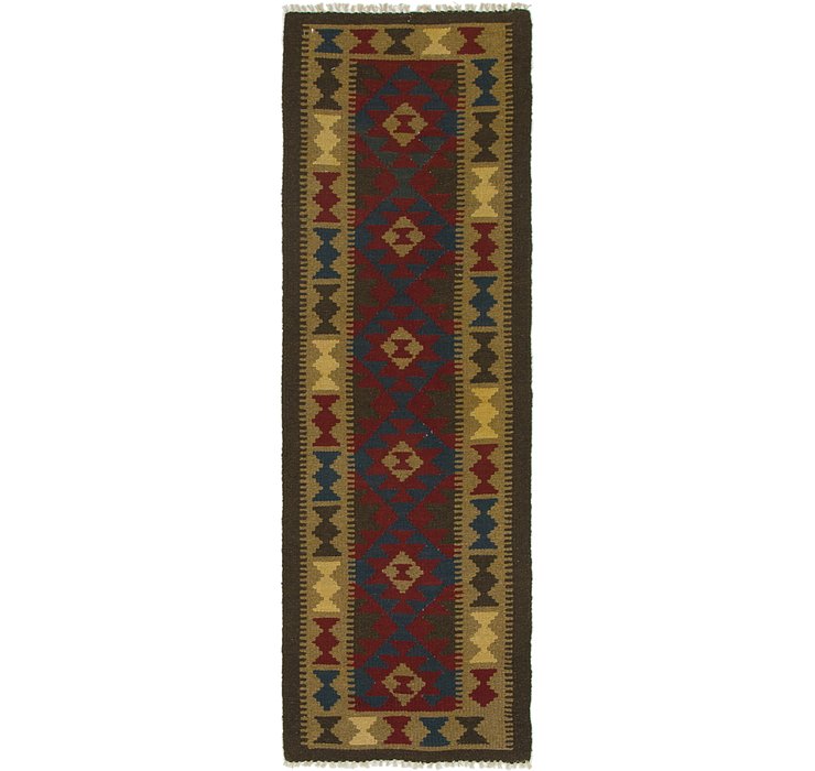 2' x 6' 4 Kilim Maymana Runner Rug