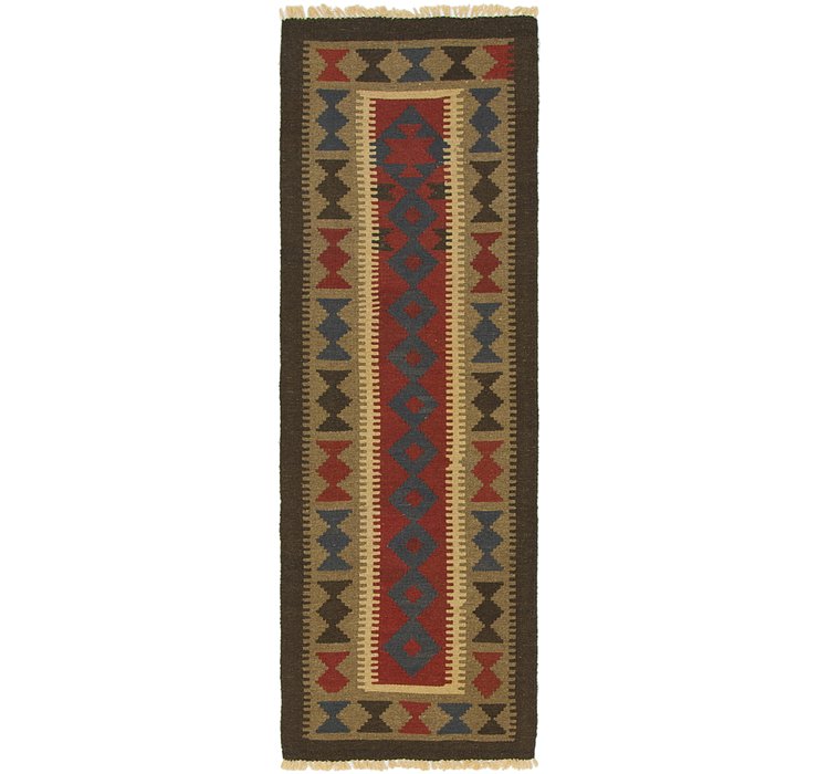 2' x 6' 4 Kilim Maymana Runner Rug