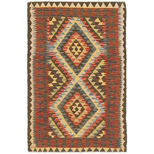 3' 2 x 4' 10 Kilim Maymana Rug