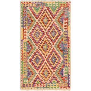 3' 7 x 6' 6 Kilim Maymana Rug