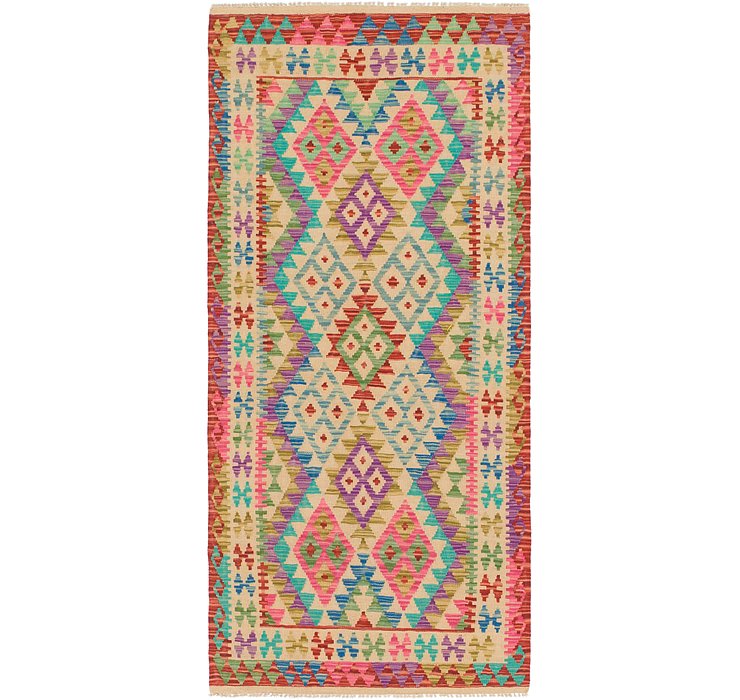 3' x 6' 8 Kilim Maymana Runner Rug