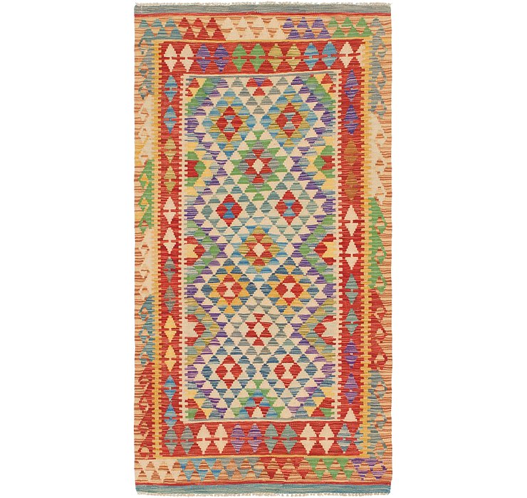3' 4 x 6' 6 Kilim Maymana Runner Rug