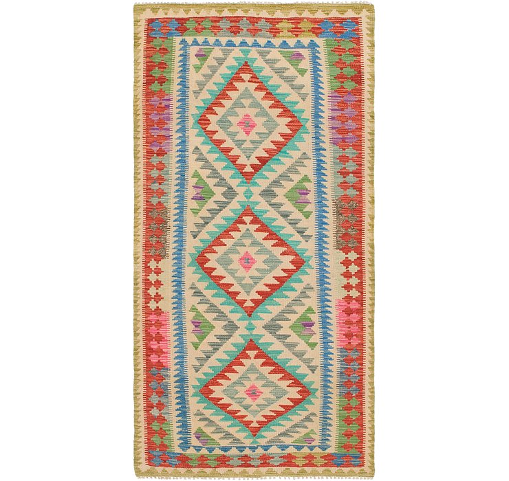 3' 2 x 6' 7 Kilim Maymana Runner Rug