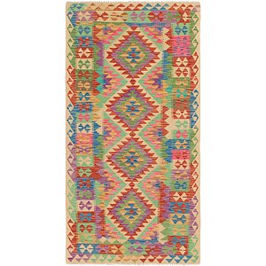 3' 3 x 6' 7 Kilim Maymana Runner Rug