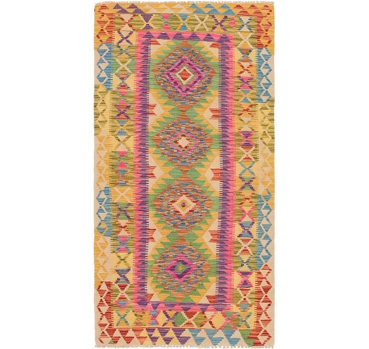 3' x 6' 2 Kilim Maymana Runner Rug
