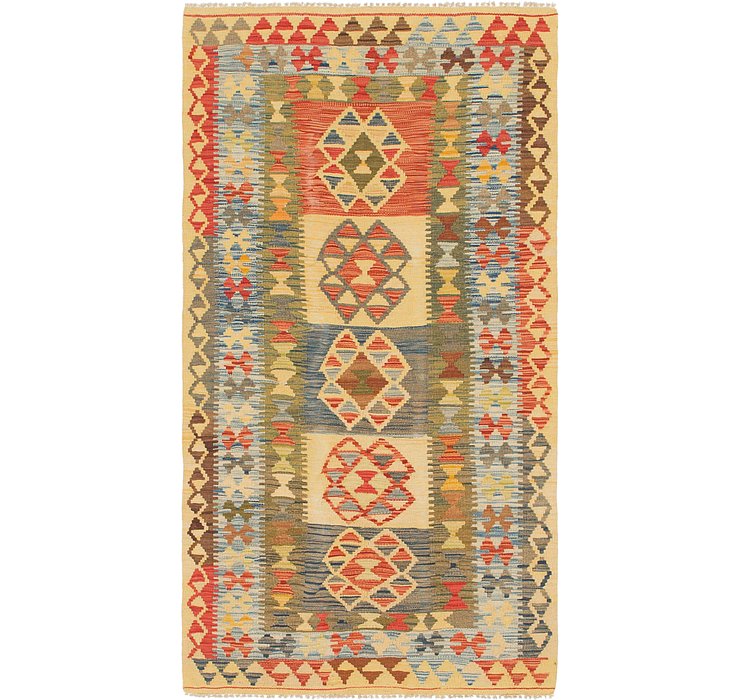 3' 3 x 6' 3 Kilim Maymana Runner Rug