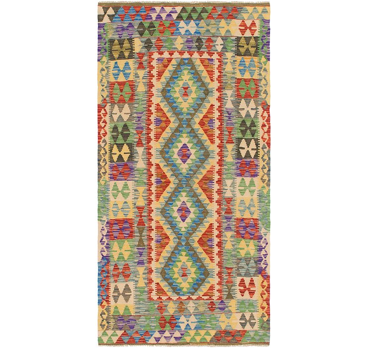 3' 4 x 6' 8 Kilim Maymana Runner Rug