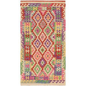 3' 4 x 6' 3 Kilim Maymana Runner Rug