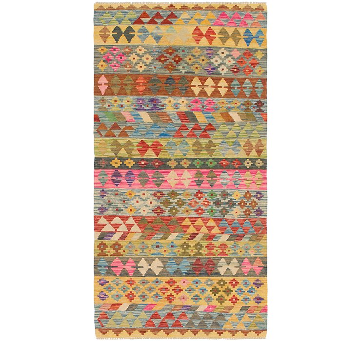 3' 2 x 6' 6 Kilim Maymana Runner Rug