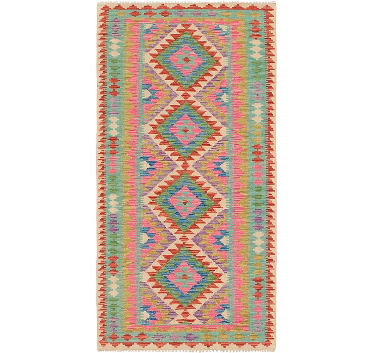 3' 3 x 6' 5 Kilim Maymana Rug